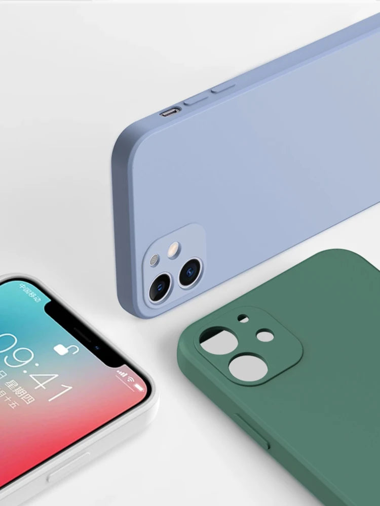 iPhone 13 11 12 Pro Max Mini Case Official Liquid Silicone Case For iPhone X XS MAX XR 6 6 s 7 8 Plus SE 2020 Cover