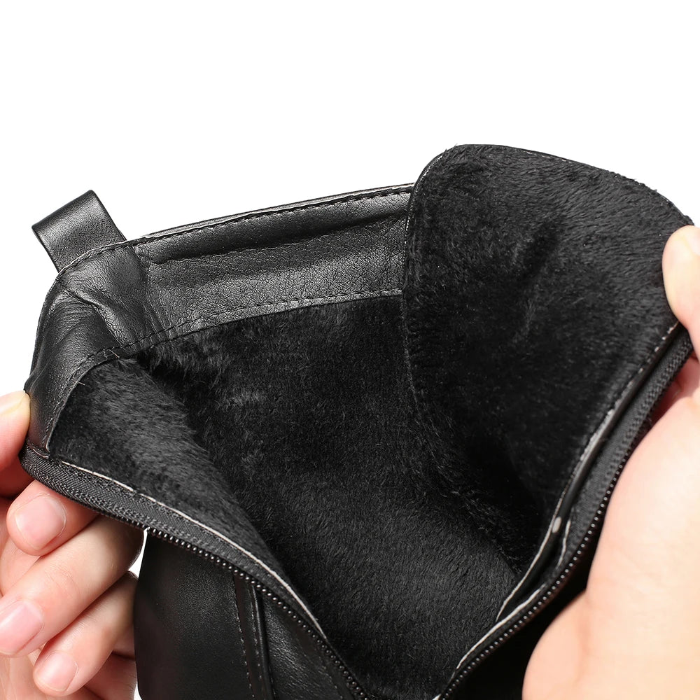 Chunky Platform Combat Boots - Black Lace-Up