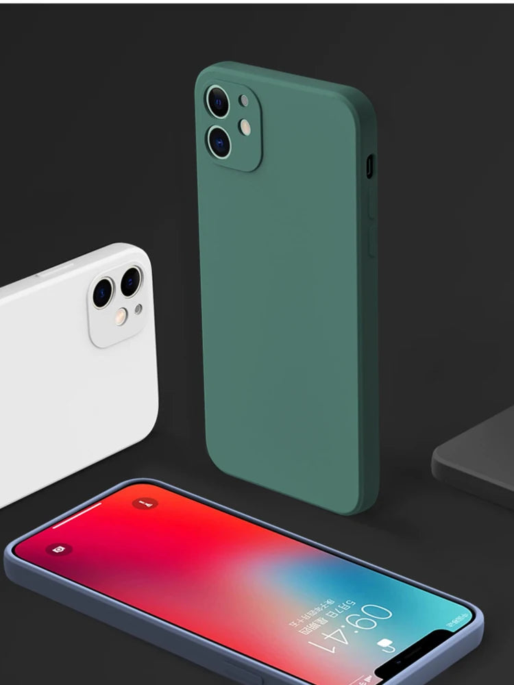 iPhone 13 11 12 Pro Max Mini Case Official Liquid Silicone Case For iPhone X XS MAX XR 6 6 s 7 8 Plus SE 2020 Cover