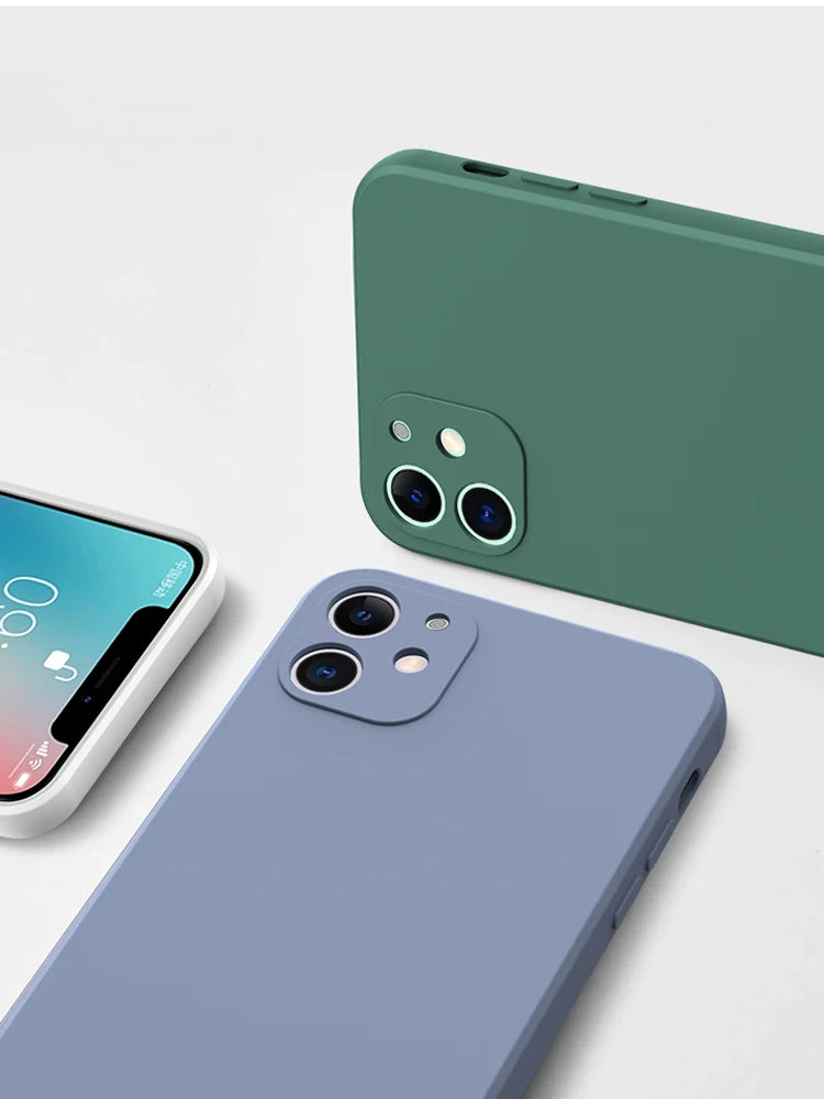 iPhone 13 11 12 Pro Max Mini Case Official Liquid Silicone Case For iPhone X XS MAX XR 6 6 s 7 8 Plus SE 2020 Cover