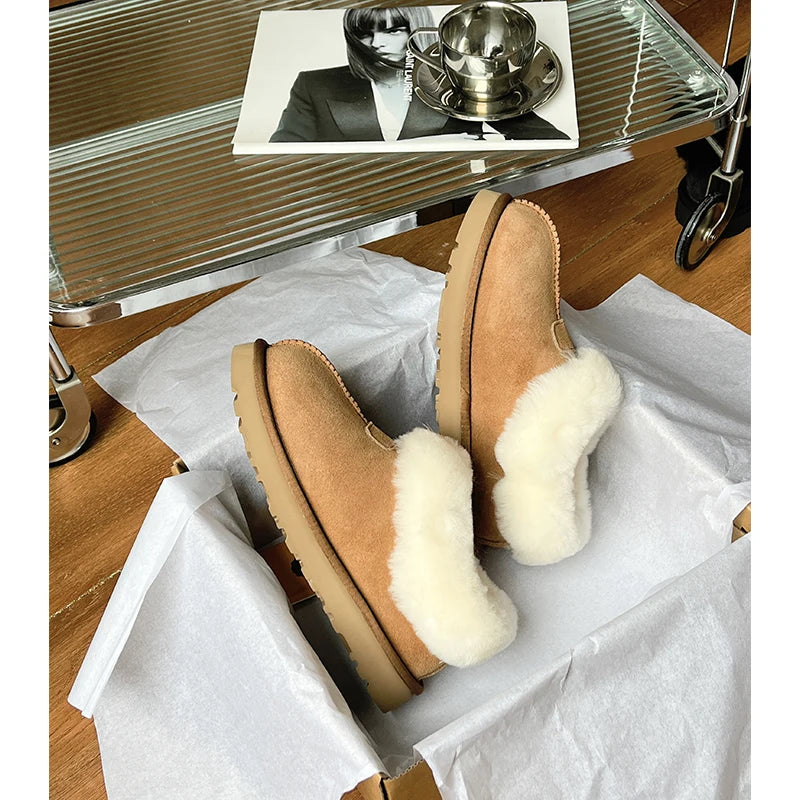 Sheepskin & Wool Lined Slipper Boots