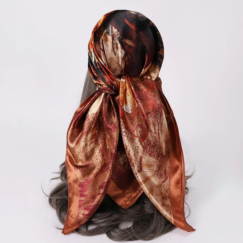 Silky Satin Square Scarves
