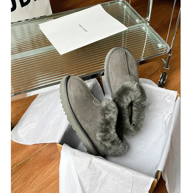 Sheepskin & Wool Lined Slipper Boots