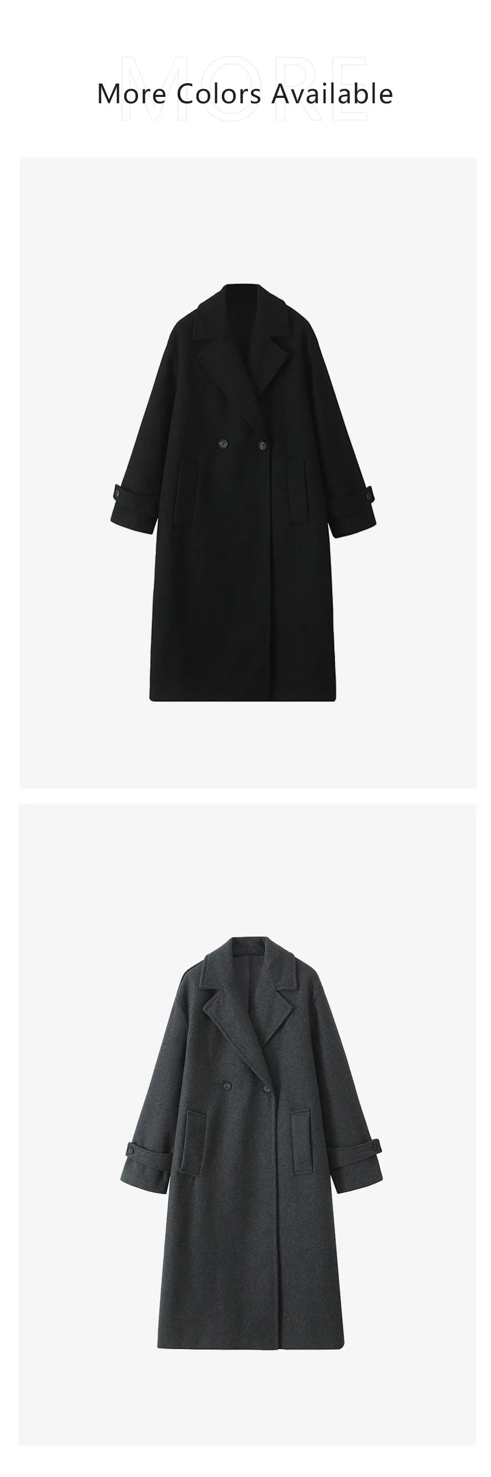 Autumn New Women's Clothing Style Fashionable Tri color Luxury Loose Collar Long Sleeve Coat