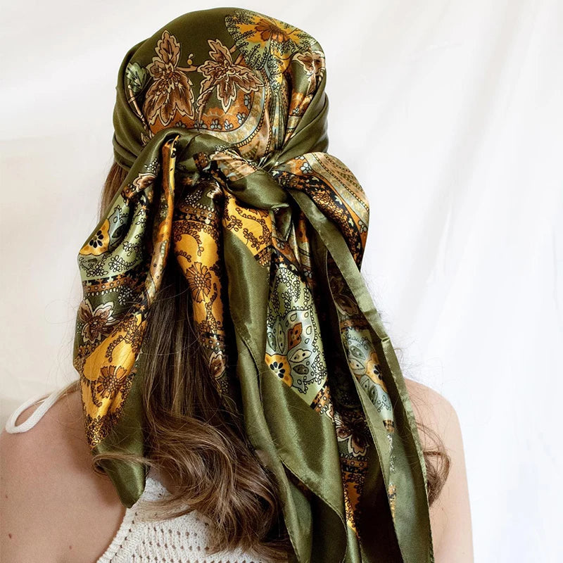 Silky Satin Square Scarves