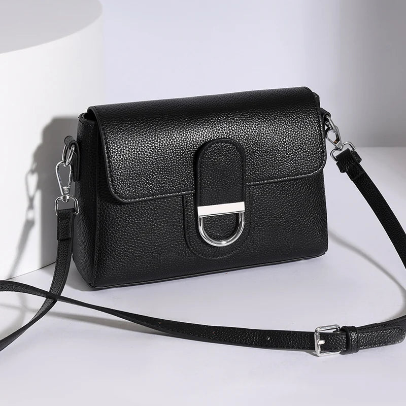 Luxury Brand Genuine Leather Handbag Women Fashion High Quality Solid color Cow Leather Shoulder Crossbody Bag Female Tote Bags