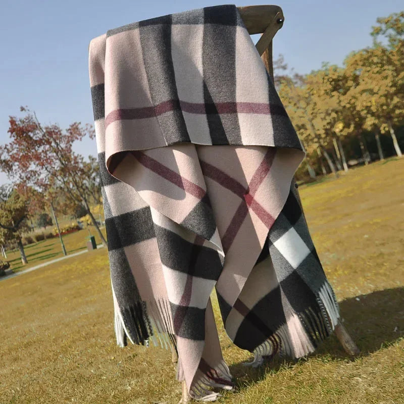 Winter Women's Scarf Luxury Brand British Classic Print Lattice Soft Female Cashmere Scarves Shawl Pashmina Checkered Shawls
