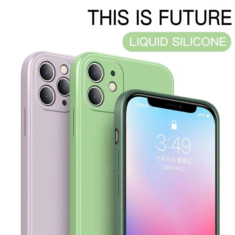 iPhone 13 11 12 Pro Max Mini Case Official Liquid Silicone Case For iPhone X XS MAX XR 6 6 s 7 8 Plus SE 2020 Cover