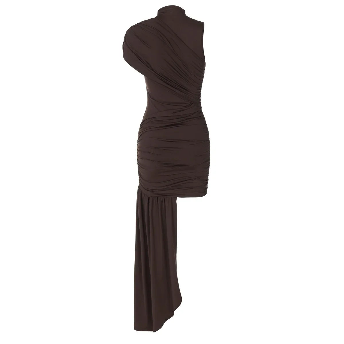 Hermosa: Asymmetrical Ruched Formal Mini Dress