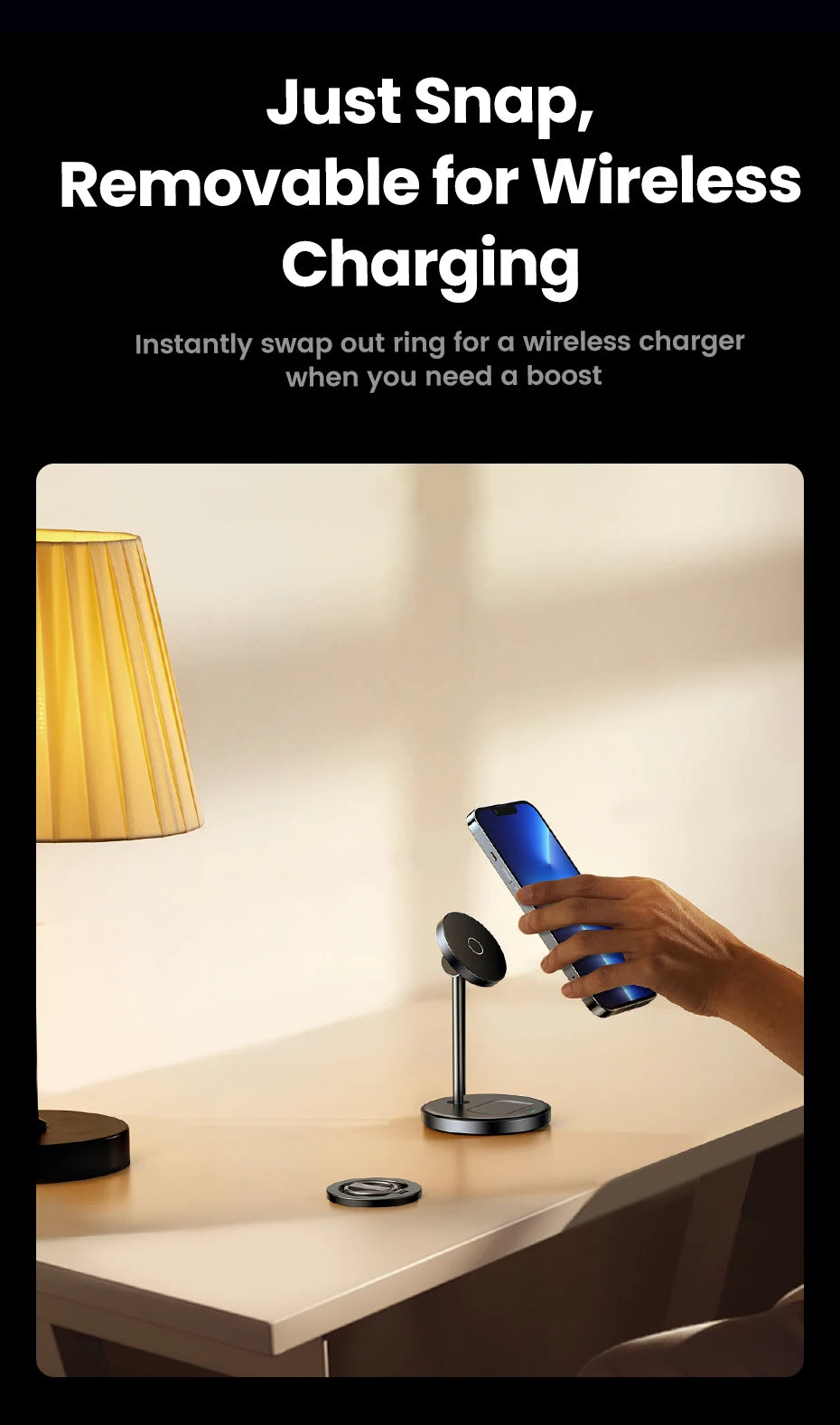 Magnetic Phone Ring Holder For iPhone 15 14 13 Pro Xiaomi Samsung Huawei Aluminum 360° Rotation MobilePhone Stand