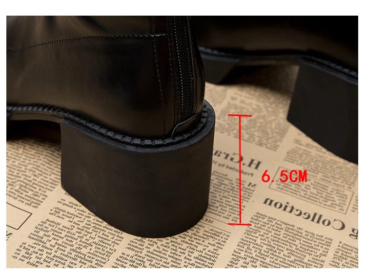 Sleek Minimalist Platform Chelsea Ankle Boots