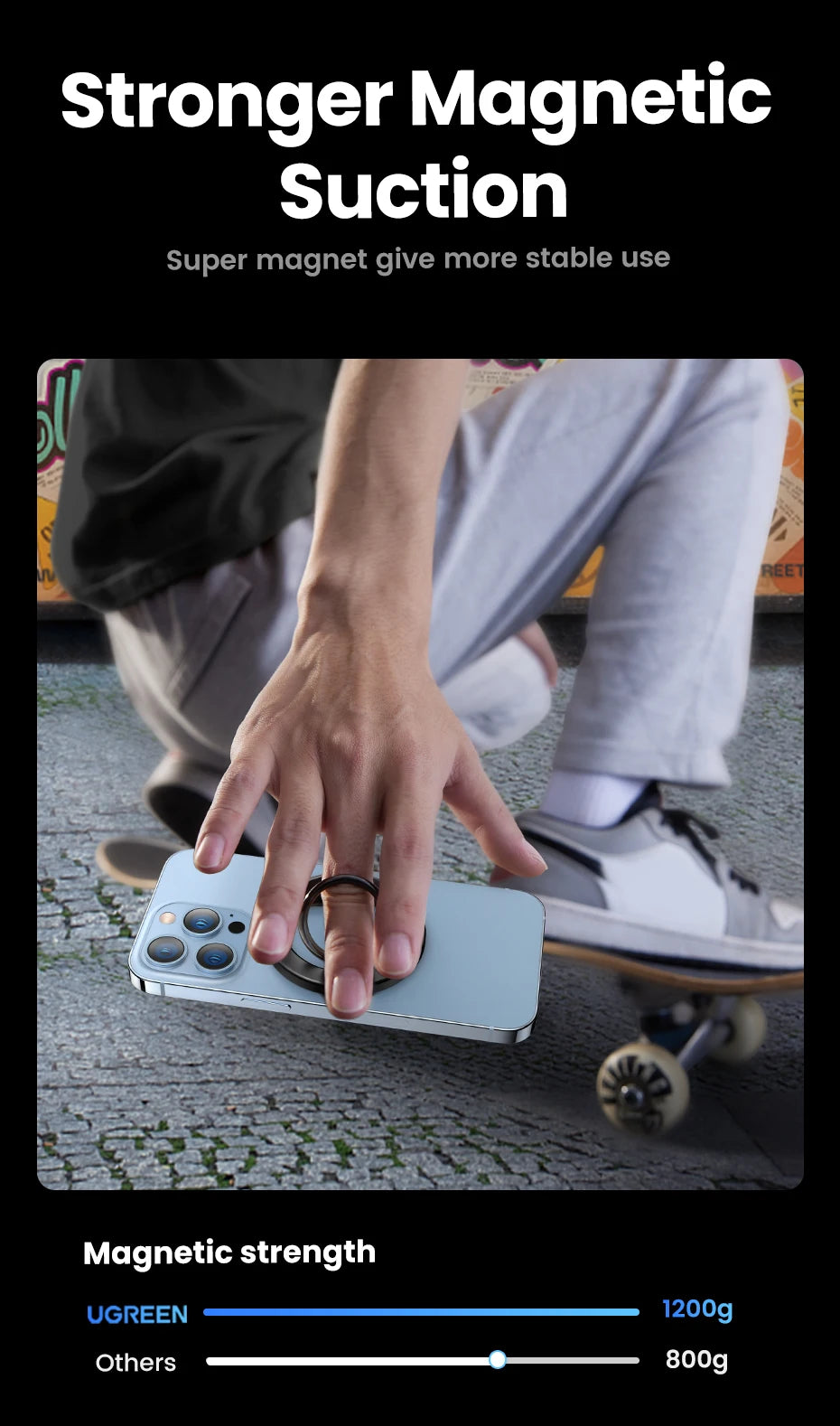 Magnetic Phone Ring Holder For iPhone 15 14 13 Pro Xiaomi Samsung Huawei Aluminum 360° Rotation MobilePhone Stand