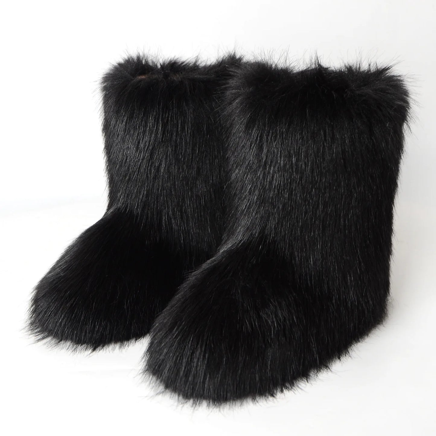Hermosa: Fluffy Faux Fur Snow Boots | Multi-Color