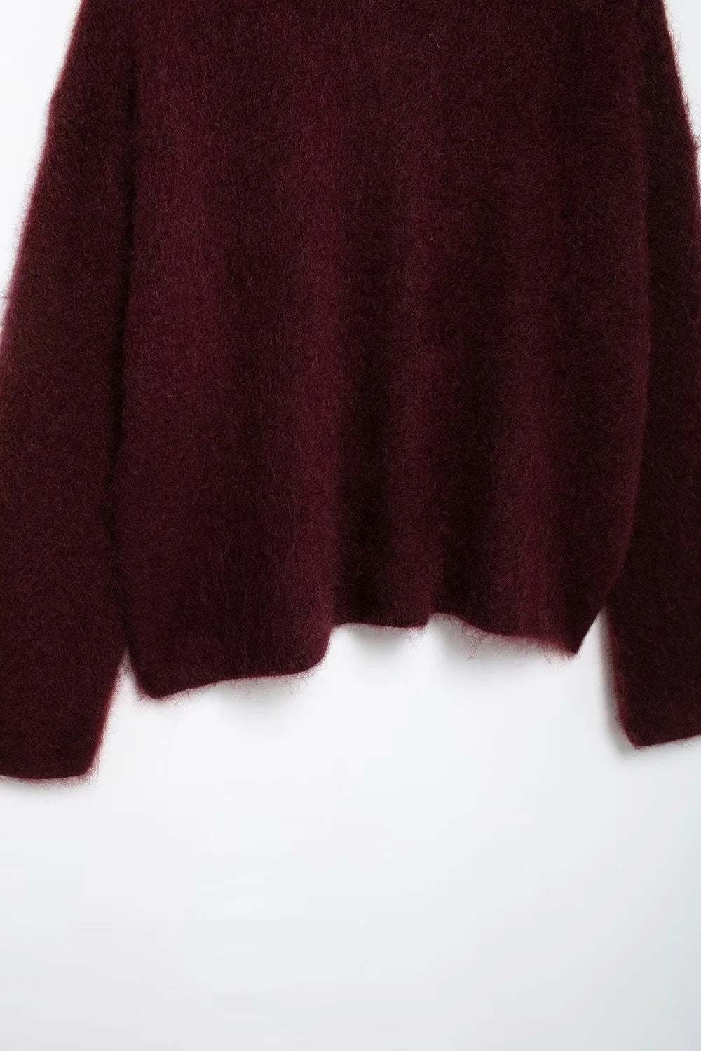 Women's Solid Colour Round Neck Sweater Commuter Style New Burgundy Pullover Long Sleeve Knit Sweater Casual Womenswear