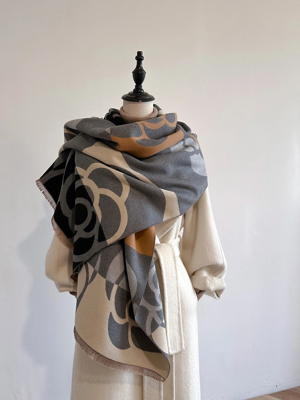 Cashmere Scarf for Women Thick Warm Winter Blanket Brand Female Luxury Quality Shawl Wrap Bufanda 2024 Poncho Echarpe Pashmina