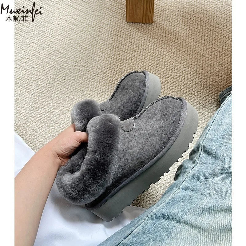 Sheepskin & Wool Lined Slipper Boots