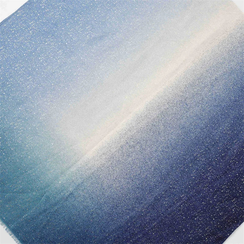 Winter Thick Cotton Viscose Scarves Ombre Gradient Glitter Shimmer Fringe Shawls And Wraps Pashmina Stole Bufandas Muslim Sjaal