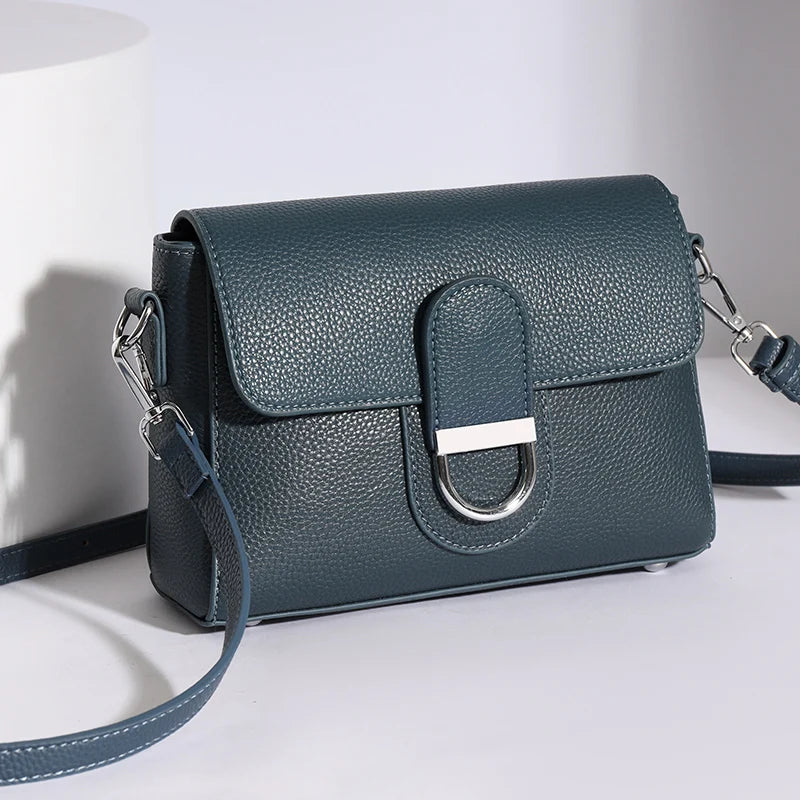 Luxury Brand Genuine Leather Handbag Women Fashion High Quality Solid color Cow Leather Shoulder Crossbody Bag Female Tote Bags