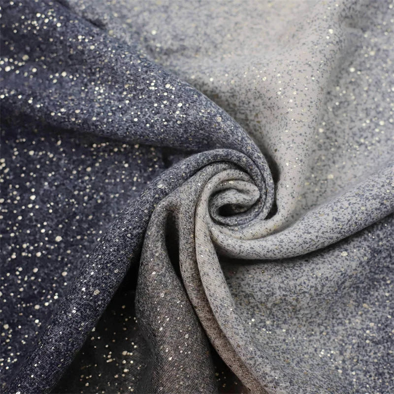 Winter Thick Cotton Viscose Scarves Ombre Gradient Glitter Shimmer Fringe Shawls And Wraps Pashmina Stole Bufandas Muslim Sjaal