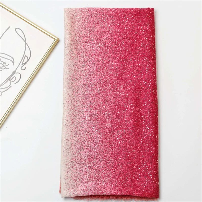 Winter Thick Cotton Viscose Scarves Ombre Gradient Glitter Shimmer Fringe Shawls And Wraps Pashmina Stole Bufandas Muslim Sjaal