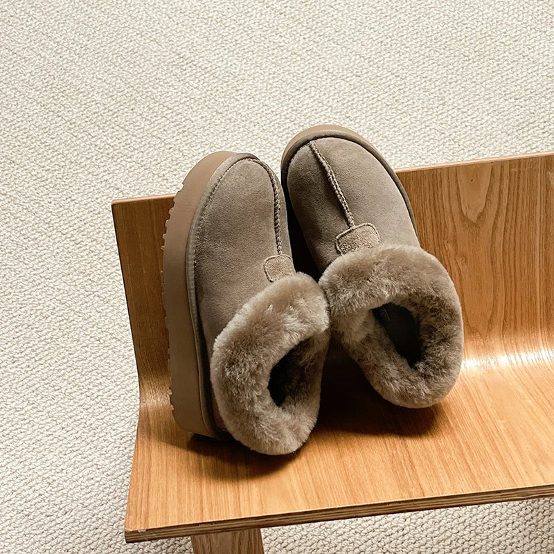 Sheepskin & Wool Lined Slipper Boots