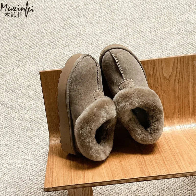Sheepskin & Wool Lined Slipper Boots