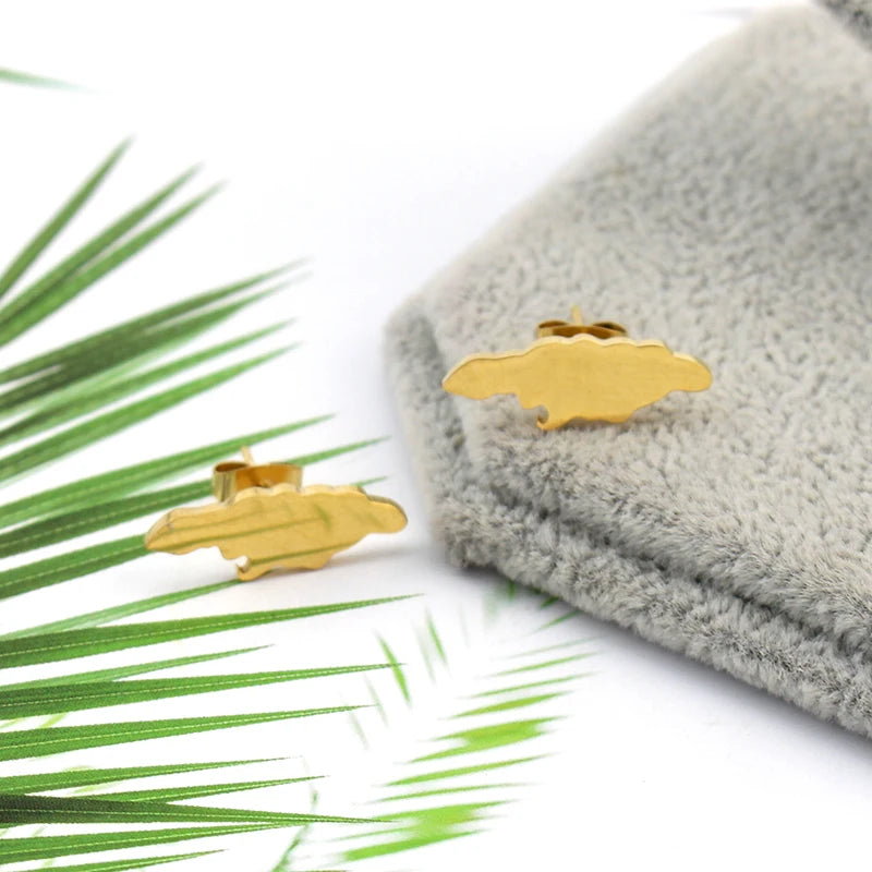 Jamaica Map Pendants Necklaces for Women Men Jamaicans Party Engagement Anniversary Stainless Steel Jewelry Accessories Gifts