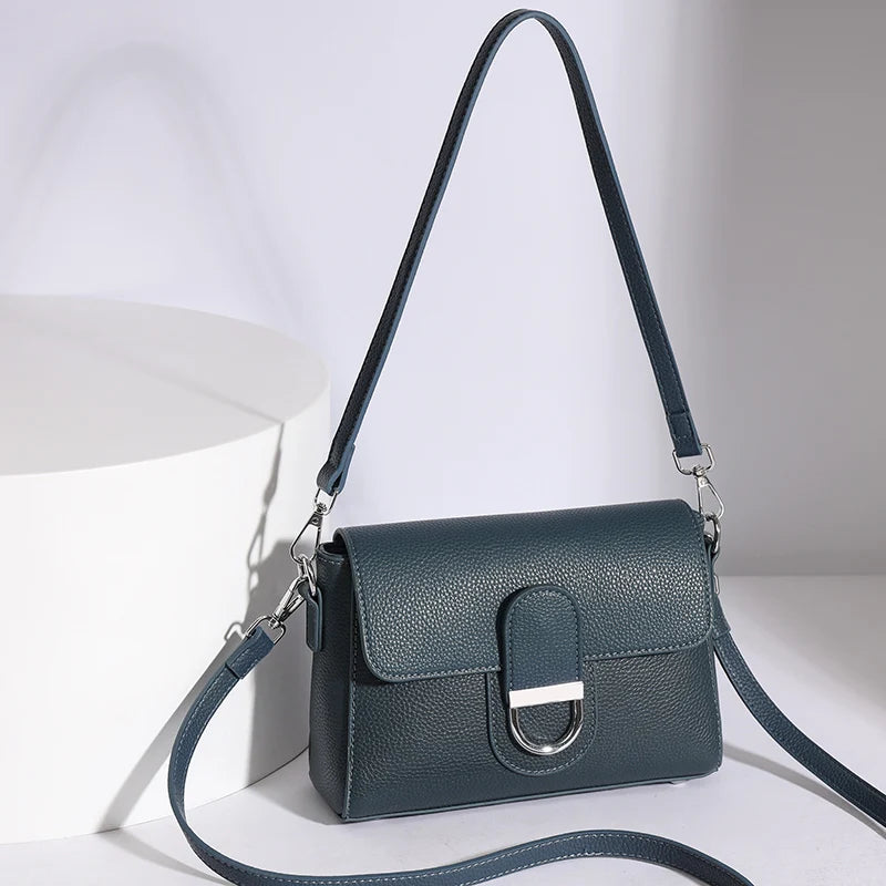 Luxury Brand Genuine Leather Handbag Women Fashion High Quality Solid color Cow Leather Shoulder Crossbody Bag Female Tote Bags