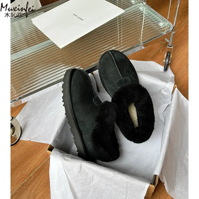 Sheepskin & Wool Lined Slipper Boots