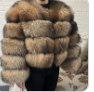 Hermosa Women's Layered Real Fur Coat (Hook Closure)