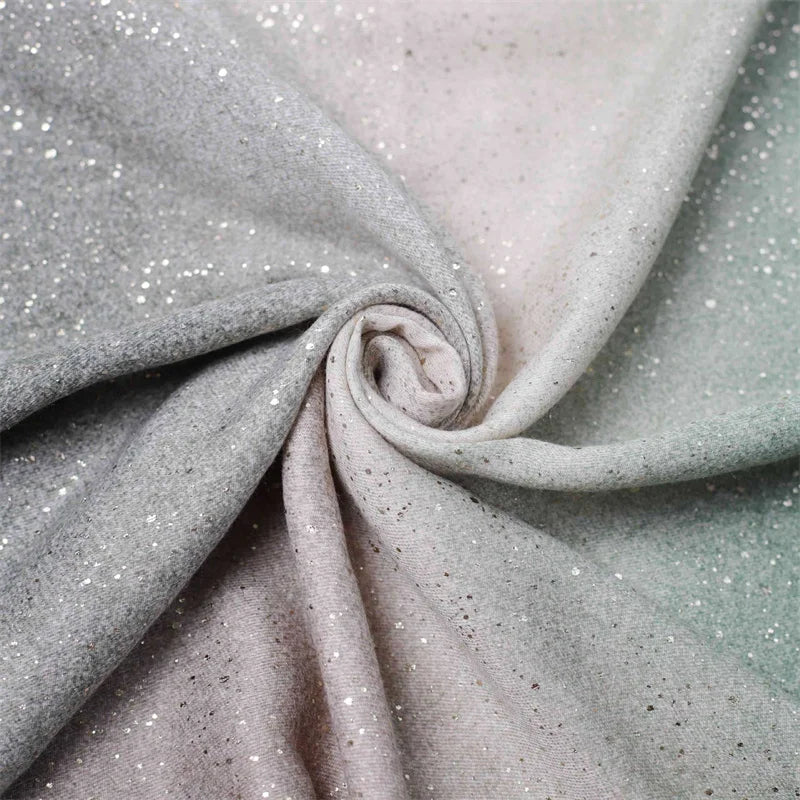 Winter Thick Cotton Viscose Scarves Ombre Gradient Glitter Shimmer Fringe Shawls And Wraps Pashmina Stole Bufandas Muslim Sjaal