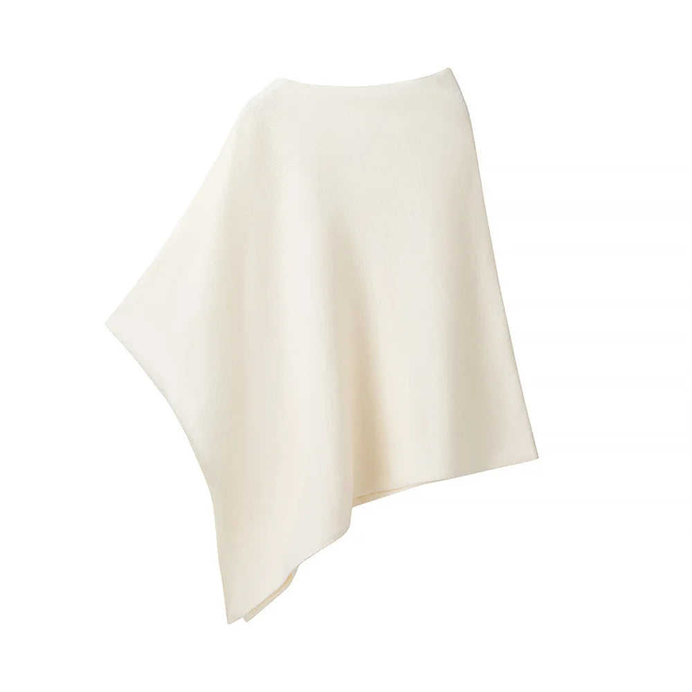 Women's Irregular Hooded Knitted Sweater Solid Color Decoration Spring New Women's Sweater Top