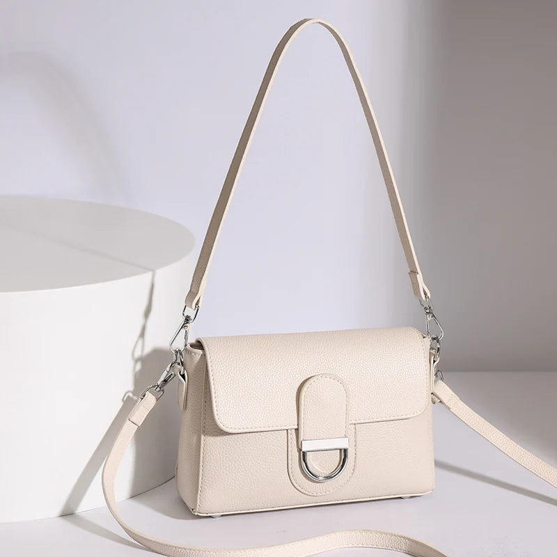 Luxury Brand Genuine Leather Handbag Women Fashion High Quality Solid color Cow Leather Shoulder Crossbody Bag Female Tote Bags