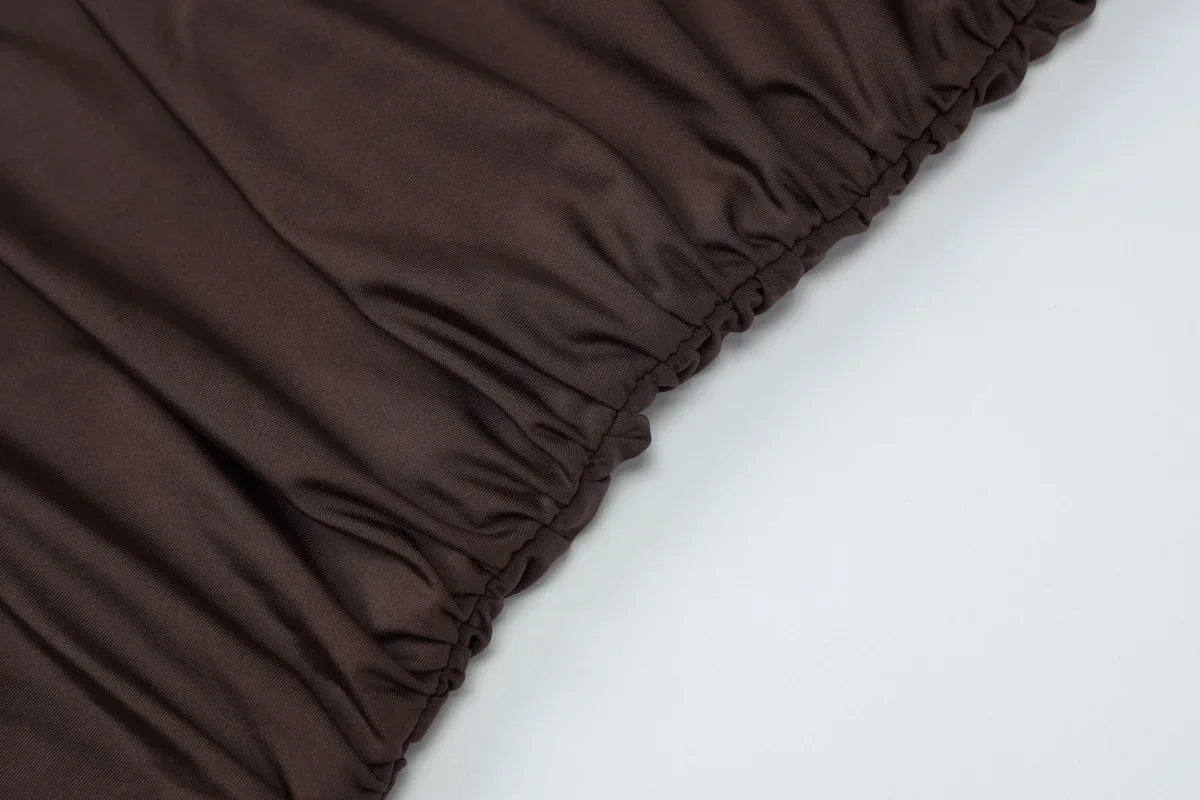 Hermosa: Asymmetrical Ruched Formal Mini Dress