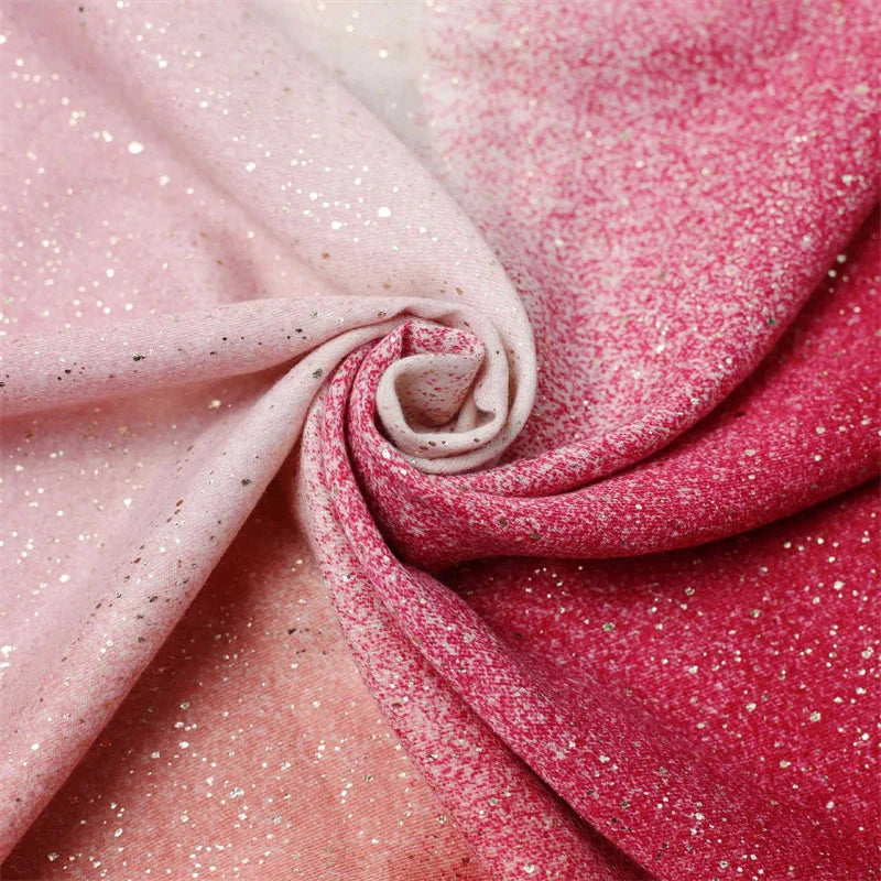 Winter Thick Cotton Viscose Scarves Ombre Gradient Glitter Shimmer Fringe Shawls And Wraps Pashmina Stole Bufandas Muslim Sjaal