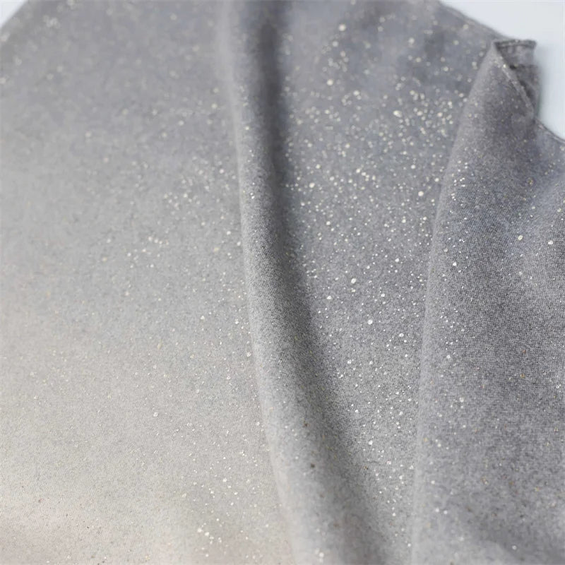 Winter Thick Cotton Viscose Scarves Ombre Gradient Glitter Shimmer Fringe Shawls And Wraps Pashmina Stole Bufandas Muslim Sjaal