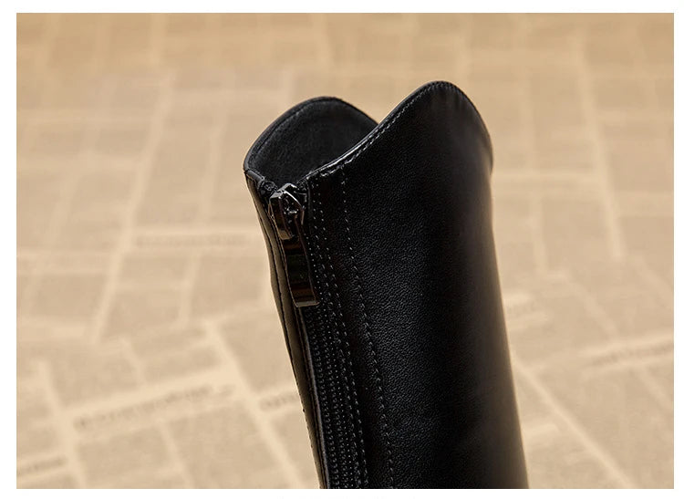 Sleek Minimalist Platform Chelsea Ankle Boots