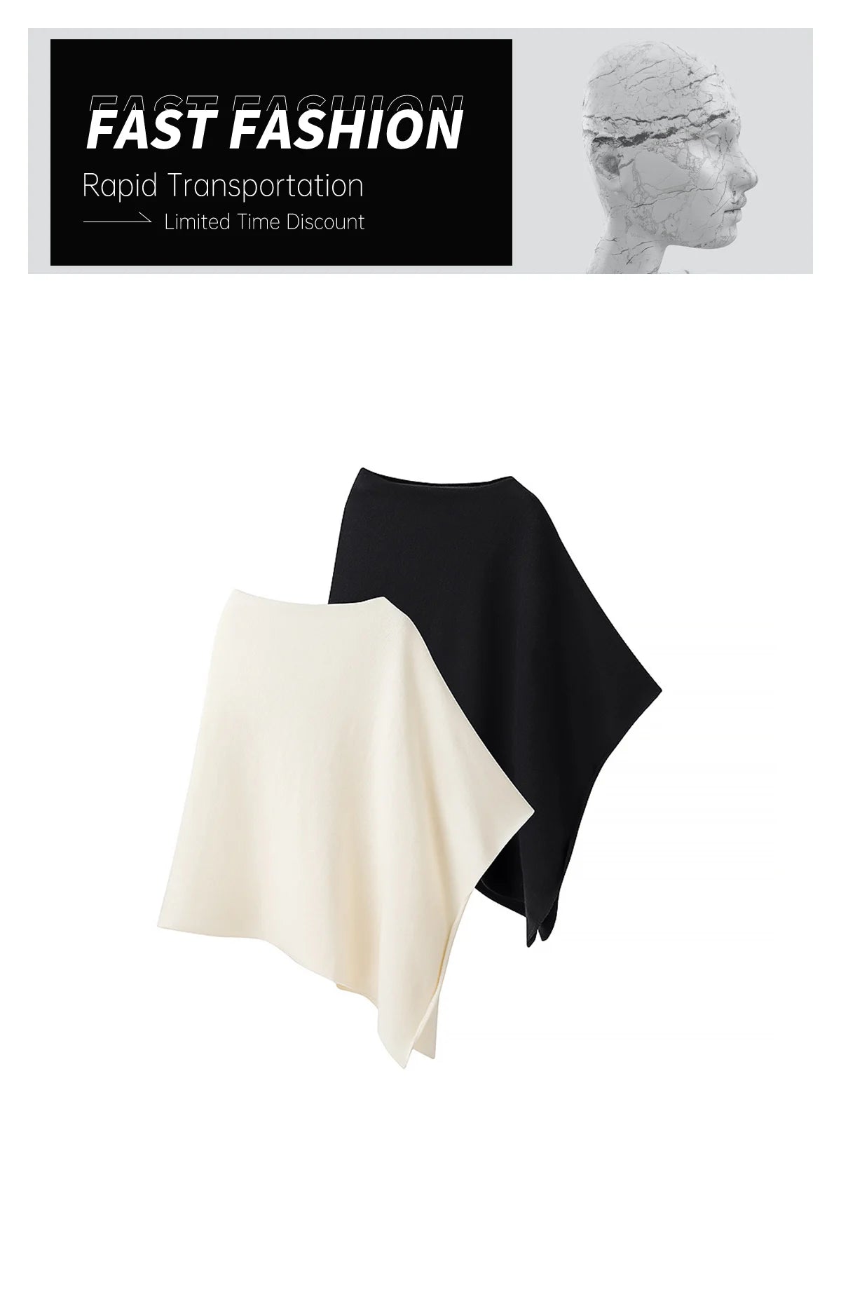 Women's Irregular Hooded Knitted Sweater Solid Color Decoration Spring New Women's Sweater Top