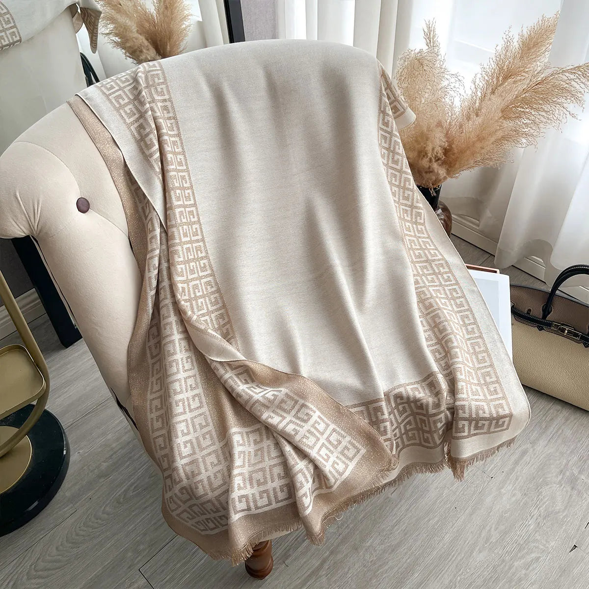 Elegant Ladies Muslim Hijab Golden Thread long Scarf With Spring and Autumn Sun Protection Scarf Decoration Shawl Wrap Headscarf